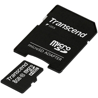 MEMORIA TRANSCEND MICRO SDHC 8GB CLASE 10 C/ADAPTADOR