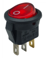 Mini Switch Balancín Luminoso 3 Patas On-OFF Redondo 3A 220V/6A 125V Rojo