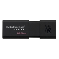 MEMORIA KINGSTON 128GB USB 3.0 ALTA VELOCIDAD / DATATRAVELER 100 G3 NEGRO