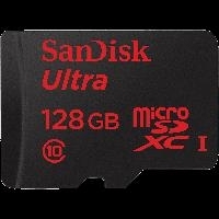 MEMORIA SANDISK 128GB MICRO SDXC ULTRA 100MB/S CLASE 10 FULL HD A1 C/ADAPTADOR
