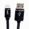 Cable USB 2.0 a Lightning 2m Datos y Carga Rápida QuickCharge - Negro Flex