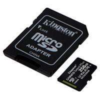 Memoria Kingston Micro Sd Canvas Select Plus 256gb Uhs-i Clase 10 C, adaptador