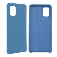 Funda Ghia De Silicon Color Azul Con Mica Para Samsung A51s