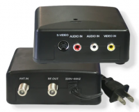 Modulador RF NTSC con Entradas RCA y S-Video y Salida en F para Cable Coaxial