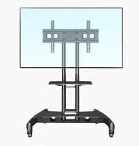 Soporte para TV, de Piso, con ruedas, y base para accesorios, Compatible con Pantallas de 32"-75" VESA 20x20 y 60x40