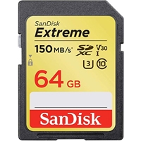 MEMORIA SANDISK 64GB SDXC EXTREM UHS-I 150MB/S 4K V30 CLASE 10