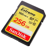 MEMORIA SANDISK 256GB SDXC EXTREM UHS-I 150MB/S 4K V30 CLASE 10